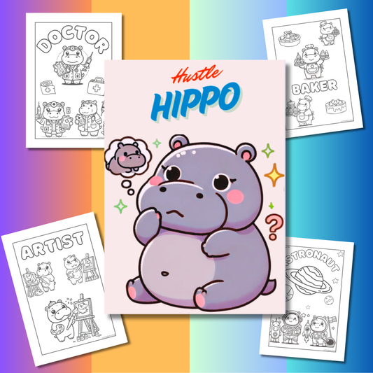 HUSTLE HIPPO Coloring book