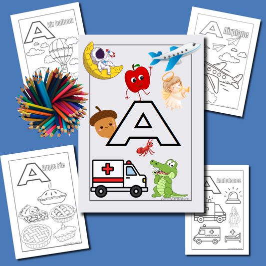 Letter A coloring book