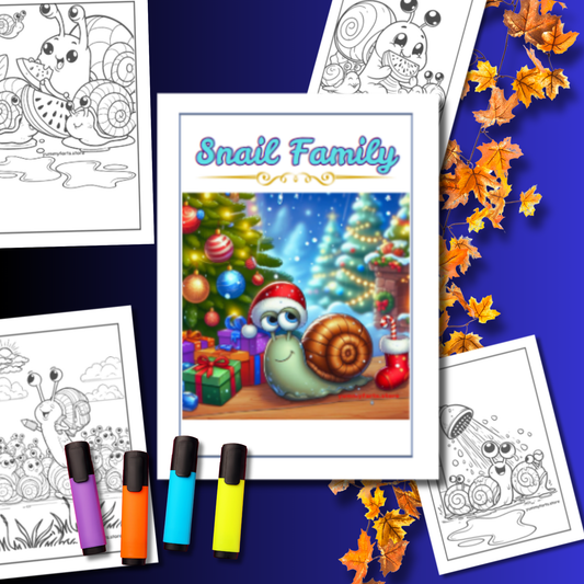 Snail Family Coloring Book