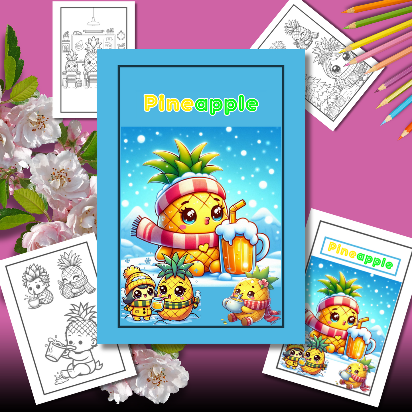 Pineapple Coloring Book